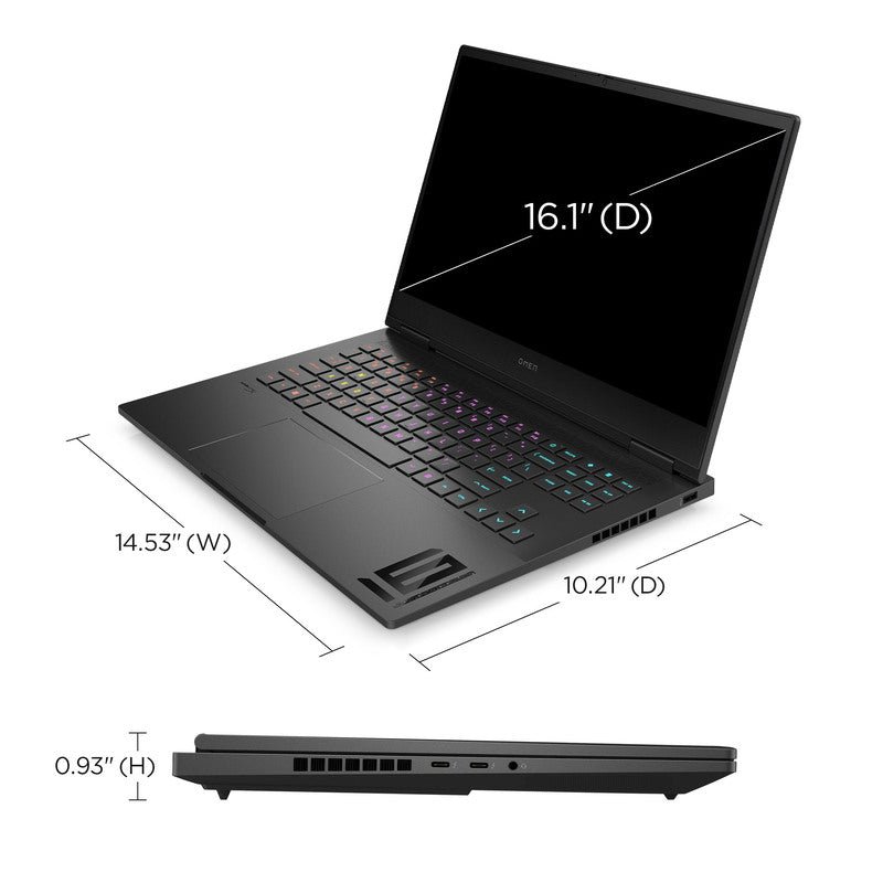 OMEN Transcend Laptop 16-u1047nr 16", Windows 11 Home,  Intel® Core™ i7, 32GB RAM, 1TB SSD, NVIDIA® GeForce RTX™ 4070, WQXGA, Shadow black - 图片 5