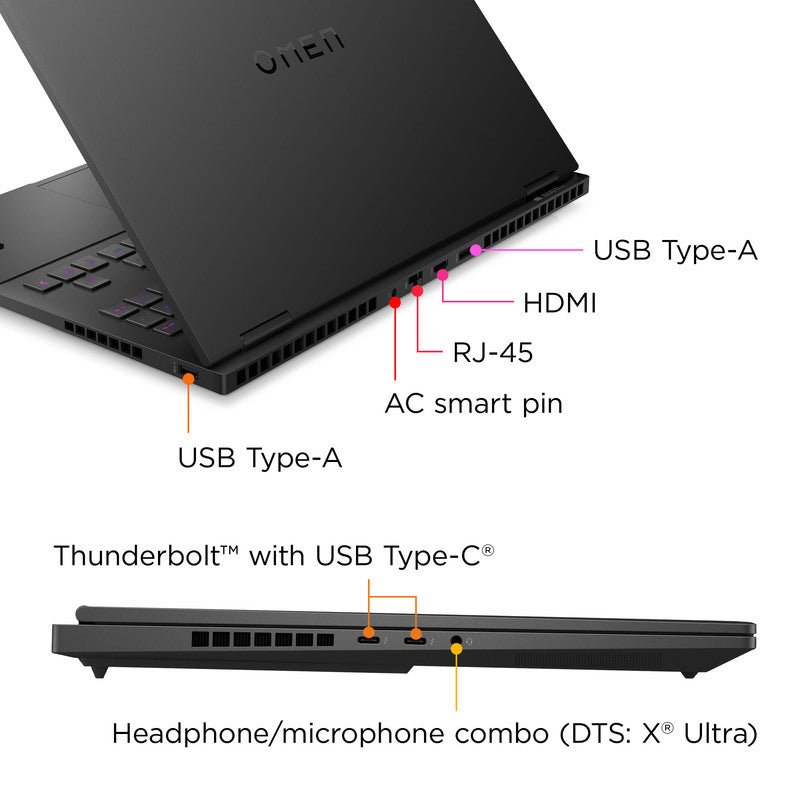 OMEN Transcend Laptop 16-u1047nr 16", Windows 11 Home,  Intel® Core™ i7, 32GB RAM, 1TB SSD, NVIDIA® GeForce RTX™ 4070, WQXGA, Shadow black - 图片 16
