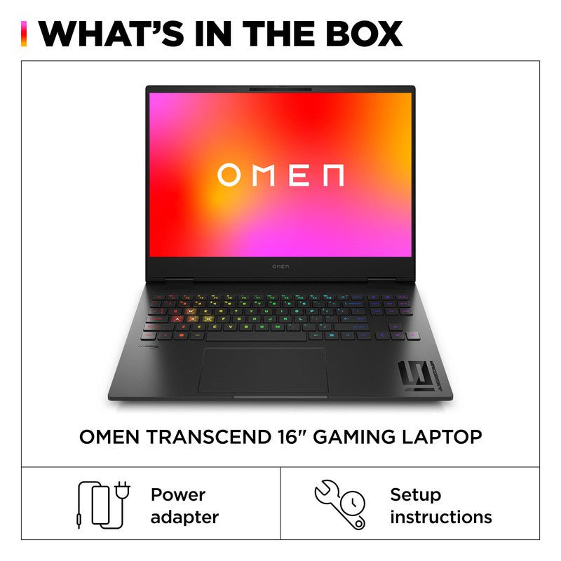 OMEN Transcend Laptop 16-u1047nr 16", Windows 11 Home,  Intel® Core™ i7, 32GB RAM, 1TB SSD, NVIDIA® GeForce RTX™ 4070, WQXGA, Shadow black - 图片 18