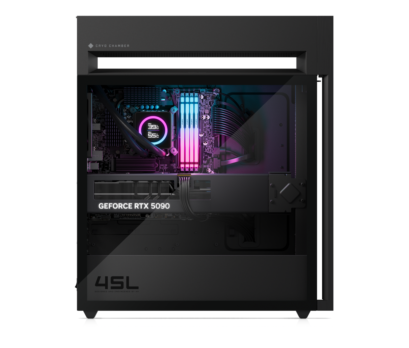 OMEN by HP 45L Gaming Desktop GT22-3090, Windows 11 Pro, Intel® Core™ Ultra 9, 64GB RAM, 2TB SSD, NVIDIA® GeForce RTX™ 5090, Black - 图片 3